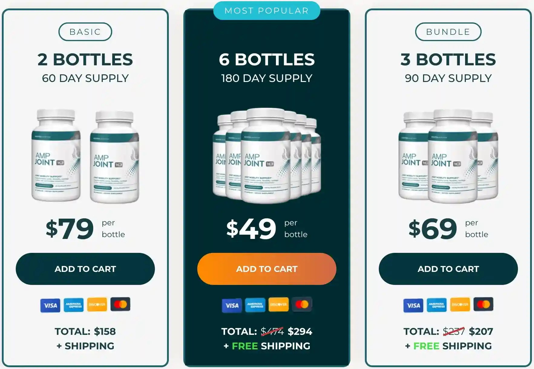 AMP Joint Pricing 2 3 6 Bottle Complete Joint Formula